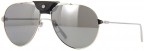 Cartier CT0038S 003, Gold and Ruthenium frame, Black Calfskin, with Grey / Silver mirror lenses.