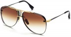 Dita Decade-Two, Black Yellow Gold, brown Gradient Lenses, DRX-2082