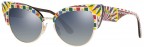 Dolce & Gabbana DG4346, 32161G Barrow White On Havana / Grey Grad Blue Mirror Silver