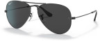 Ray-Ban RB3025 Large Aviator, polished black frame, mirror lens
