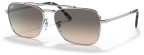 Ray-Ban RB3636 New Caravan, Polished Siver frame, Clear Gradient Grey lens