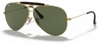 Ray-Ban RB3138 Shooter Aviator, tortoise brow bar, Arista (gold frame), regular temples