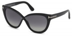 Tom Ford Arabella FT0511 01D, black cat-eye sunglasses