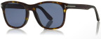 Tom Ford Eric FT0595, Dark Havana frame, Polarized Blue lenses
