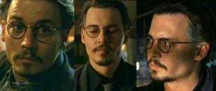 Johnny Depp wearing the same glasses in the movie The Ninth Gate