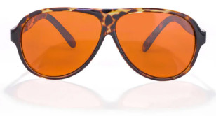 BluBlocker Original Aviator in Demi Tortoise with Amber lenses