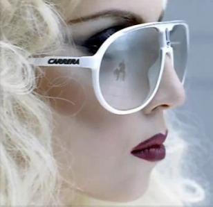 Lady Gaga wears Carrera Champion in the music video Bad Romance