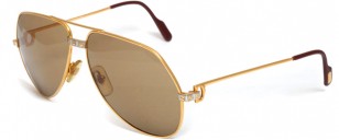 Cartier Vendome Santos gold sunglasses