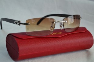 Cartier C Décor Rimless sunglasses with brown gradient lenses