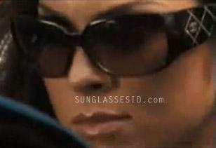 Nadia Bjorlin wears a pair of exclusive Chanel 5080 sunglasses in Redline.