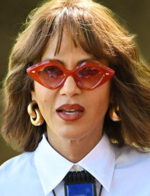 Nicole Ari Parker wears red Cutler & Gross 9126 sunglasses in Season 3 of the HBO Max series And Just Like That (2025).