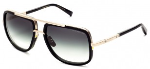 Dita Mach-One, Matte Black / Antique Gold sunglasses with gradient lens