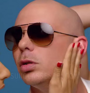 Pitbull wears Dolce & Gabbana 2075 sunglasses in the Prince Royce - Back It Up music video.