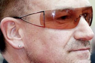 Side view of the original pink Emporio Armani Bono sunglasses