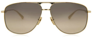 Gucci GG0336S - 001 Gold frame / Brown lens