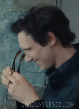 In this photo we can see the tortoise temple tips of the Jacques Marie Mage Cleavon sunglasses worn by Cory Michael Smith in Mountainhead. 