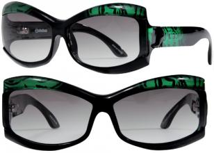 Jee Vice Fabulous, green silk frame, G15 fade polarized lenses