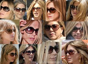 Jennifer Aniston wearing Tom Ford Jennifer sunglasses on many occasions