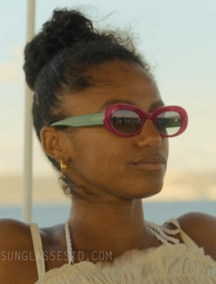 Shalom Brune-Franklin wears L.G.R x Maria de la Orden Dalia sunglasses in The Girlfriend.