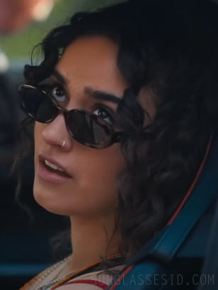 Asha Banks wears Le Specs Outta Love sunglasses in My Fault: London (2025).