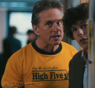 Michael Douglas wearing the "Keep the Spirit Alive. High Five" t-shirt