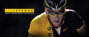 Lance Armstrong wearing Oakley Jawbone Livestrong