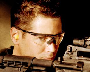 Colin Farrell wearing Oakley M Frame glasses in the movie S.W.A.T.