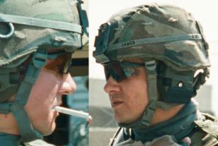 Jeremy Renner wearing Oakley M Frame in The Hurt Locker