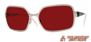 Oliver Peoples 523 - 2009 limited edition re-release Silver with Blood Red lense