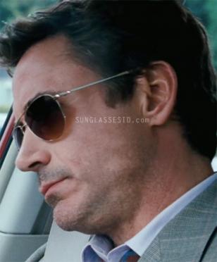 Robert Downey Jr. wears Oliver Peoples Benedict sunglasses with gold frame and c