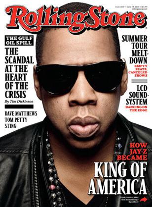 Jay-Z wearing Oliver Peoples Daddy B on the cover of Rolling Stone