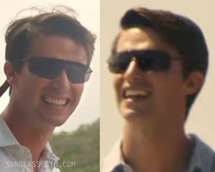 Patrick Schwarzenegger wears Oliver Peoples R-5 sunglasses in The White Lotus Season 3.