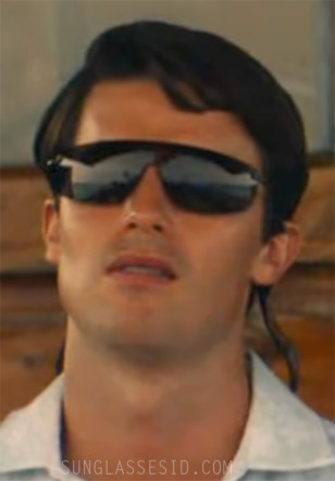 Patrick Schwarzenegger wears Oliver Peoples R-5 sunglasses in The White Lotus Season 3.
