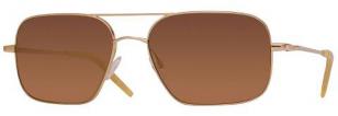 Oliver Peoples Victory gold frame with pink quartz mirror glasses