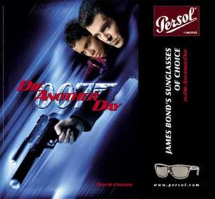 An advertisement for the James Bond Persol 2672 sunglasses seen in Die Another D