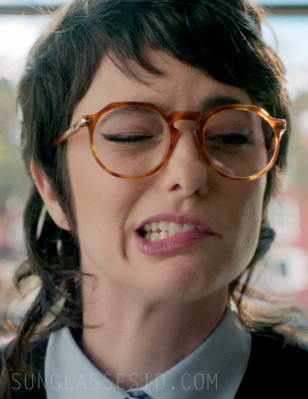 Sarah Sherman wears Persol PO3281V eyeglasses in the Netflix film Roommates.