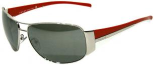 Prada SPR 75G 1BC-7W1, red/silver/white frame, mirror lenses