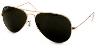 Ray-Ban 3025 Gold (arista) frame, Gray Polarized lenses (code 001/58)