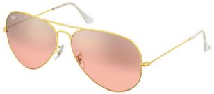 Ray-Ban 3025 Gold frame, Pink lenses