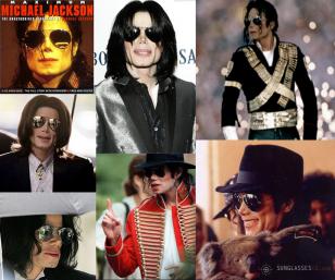 Michael Jackson wearing the Ray-Ban Aviator sunglasses on many occasions