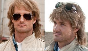 MacGruber wears Ray-Ban 3025 Aviator sunglasses, here in gold (arista), dark len