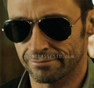 Hugh Jackman wears Ray-Ban 3025 Aviator sunglasses in Real Steel