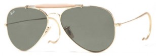 Ray-Ban RB3030 Outdoorsman, gold frame with cable temples