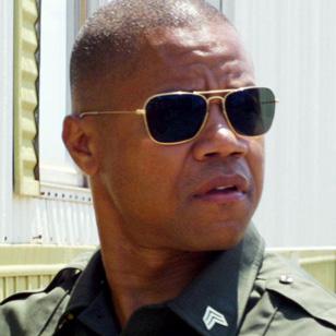 Cuba Gooding Jr. with Ray-Ban 3136 Caravan sunglasses in Linewatch