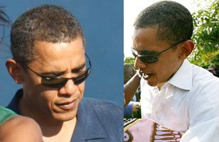 President Barack Obama wearing Ray-Ban 3217 sunglasses