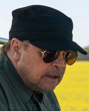Mark Hamill wears Ray-Ban RB3025 Aviator sunglasses in the movie The Long Walk.