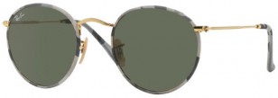Ray-Ban RB3447JM 171 Camouflage Grey/White round sunglasses