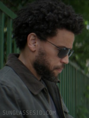 Michael Ealy wears black Ray-Ban RB3611 sunglasses in The Terminal List: Dark Wolf.