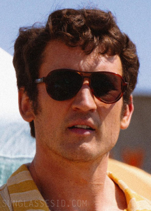 Miles Teller wears a pair of vintage Ray-Ban Vagabond sunglasses in the movie Eternity.