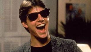 Tom Cruise wearing Ray-Ban Wayfarer sunglasses in Risky Business